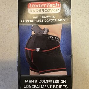 UnderTech Undercover Men's Compression Black Concealment Briefs Large